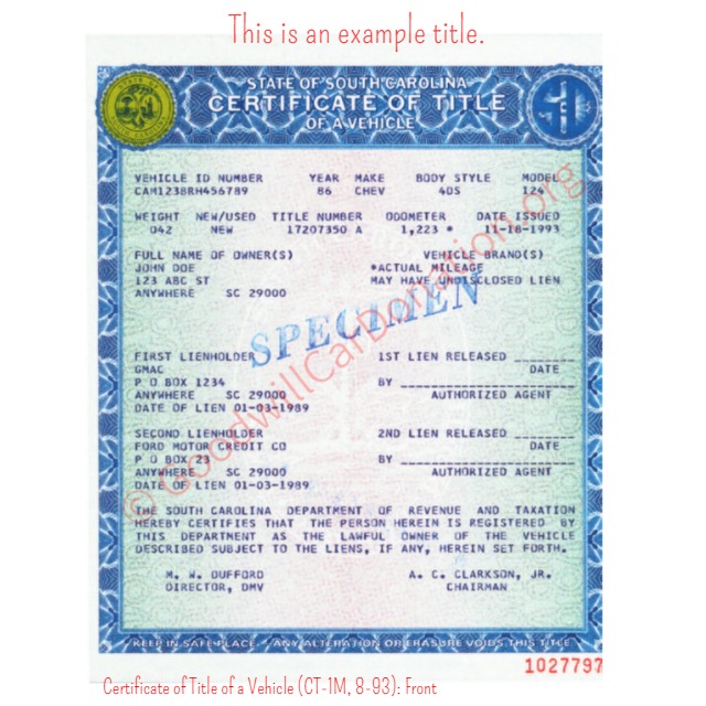 Nc Car Title Number How to Transfer an Auto Title in North Carolina