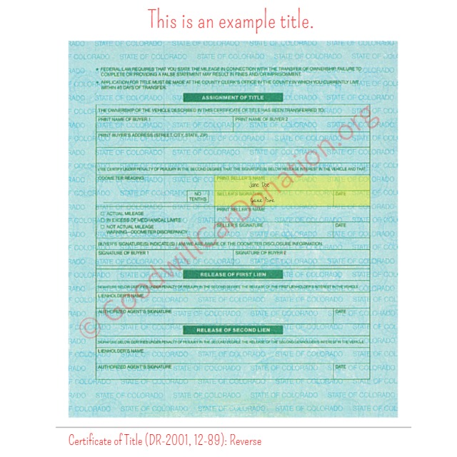 How To Sign Your Colorado Title For Vehicle Donation