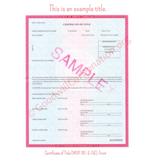 How to Sign Your North Carolina Titles Goodwill Car Donation