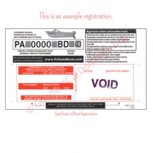 PA Certificate of Boat Registration