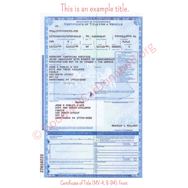 How To Sign Your Pennsylvania Title Goodwill Car Donations wisconsin-lost-boat-title-application