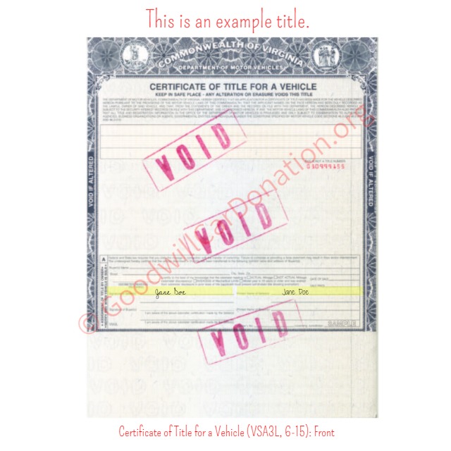 How To Sign Your Virginia Title Goodwill Car Donations