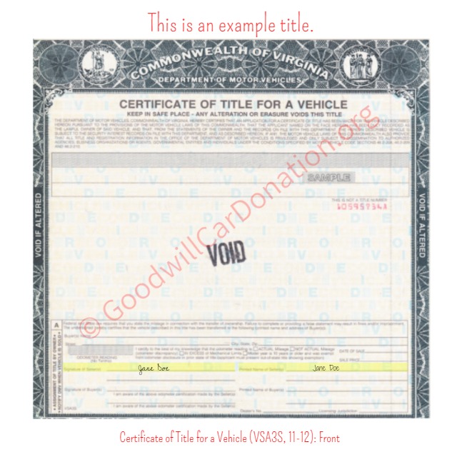 How to sign your virginia title goodwill car donations
