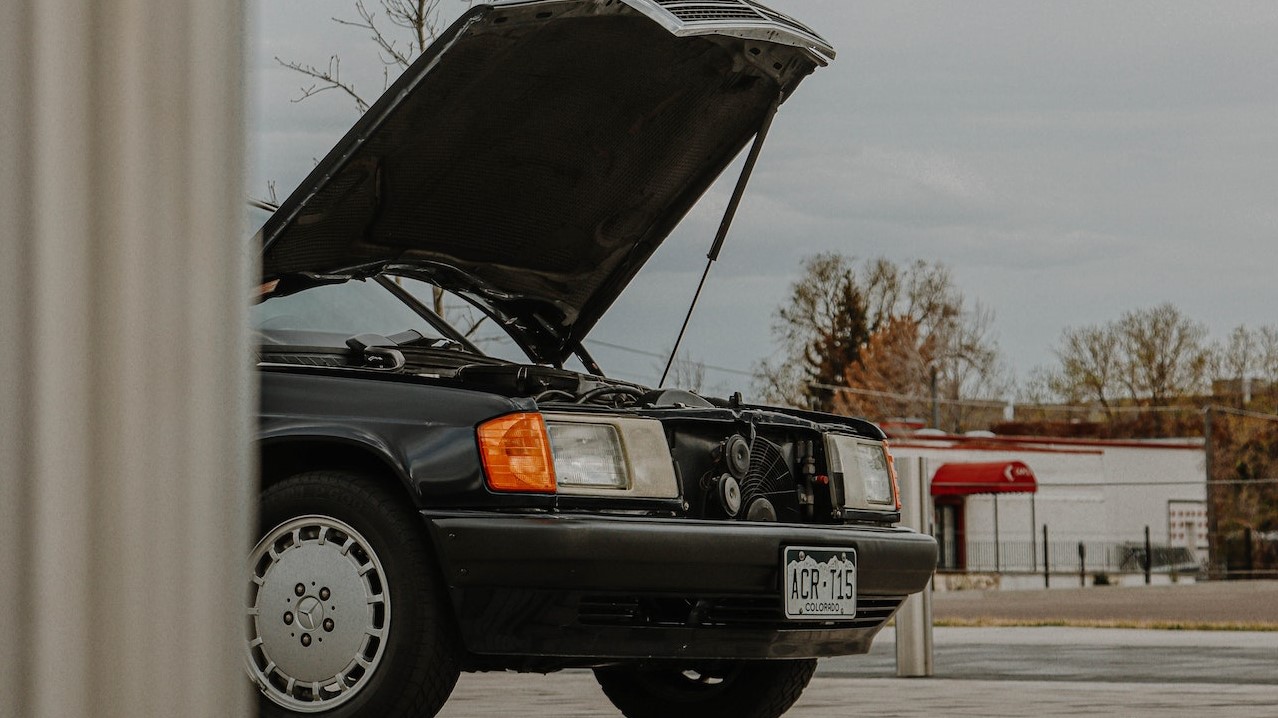 Black Car with an Open Hood | Goodwill Car Donations