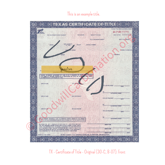 Texas vehicle title transfer texas title information