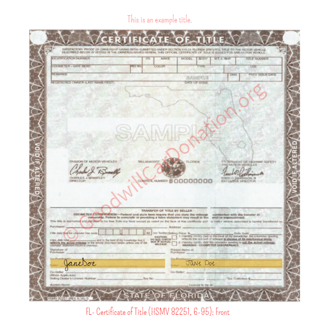 How To Sign Your Florida Title Goodwill Car Donations