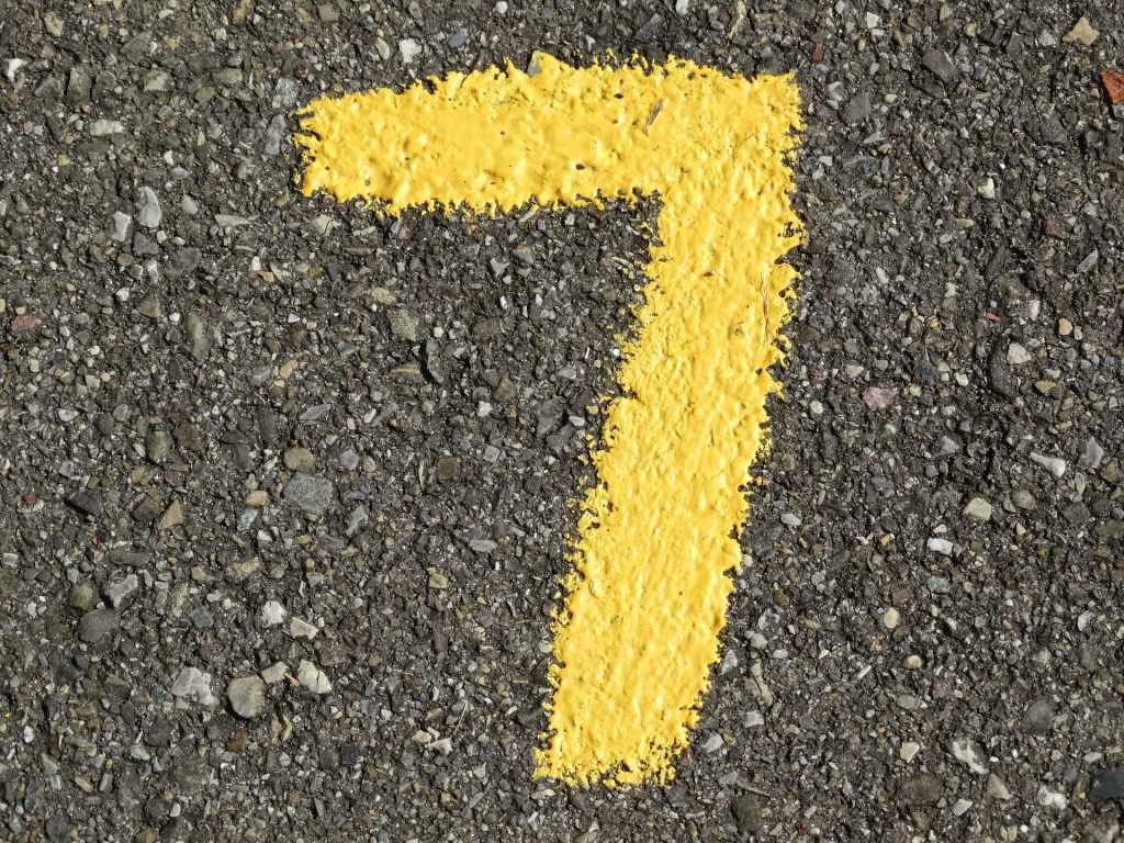 Number 7 Symbol on a Road | Goodwill Car Donations