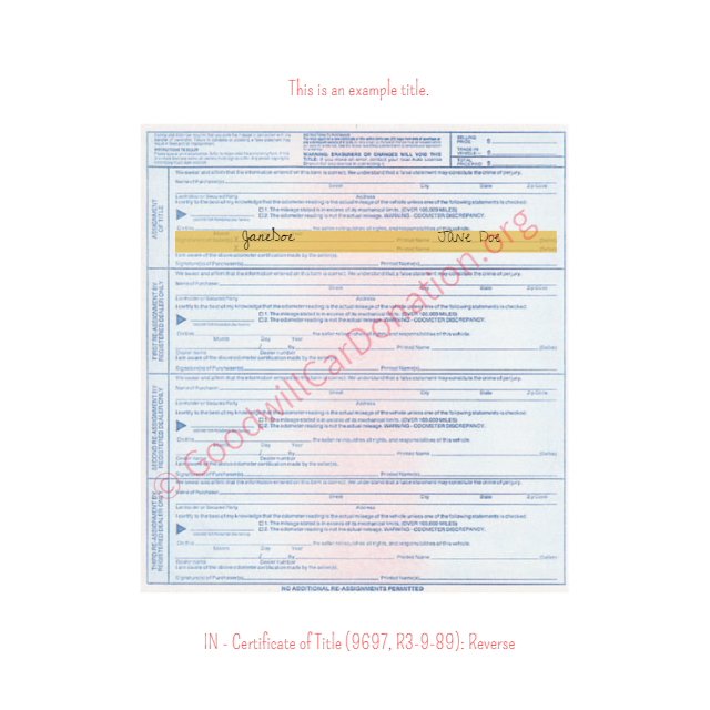 Indiana Titles Goodwill Car Donation