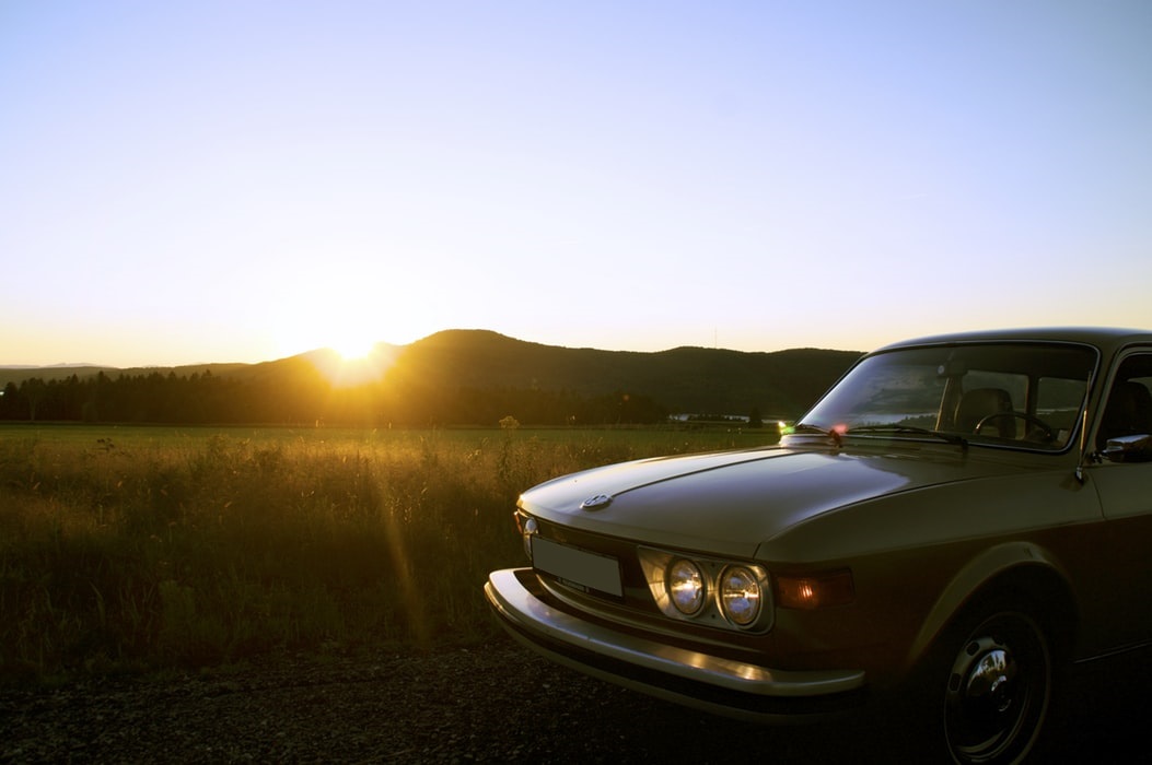 Retro Car At Sunset | Goodwill Car Donations