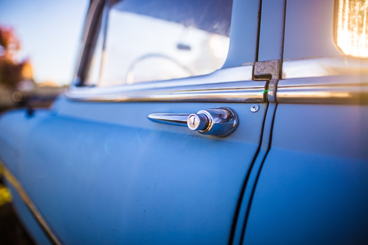 Blue Car With Chrome Door Lever | Goodwill Car Donations