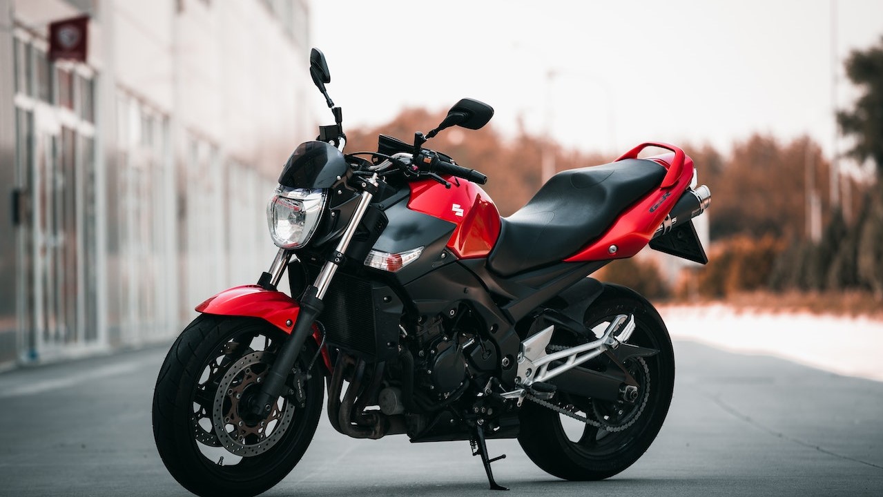 A Red and Black Suzuki Motorcycle | Goodwill Car Donations