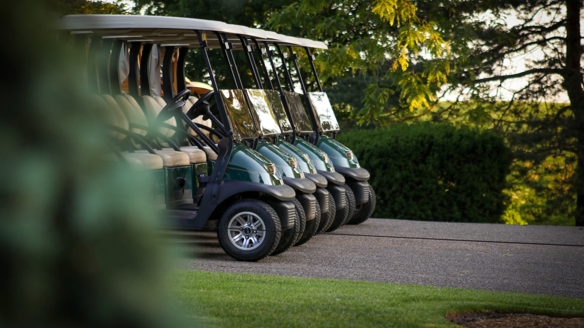 Golf carts parked | Goodwill Car Donations