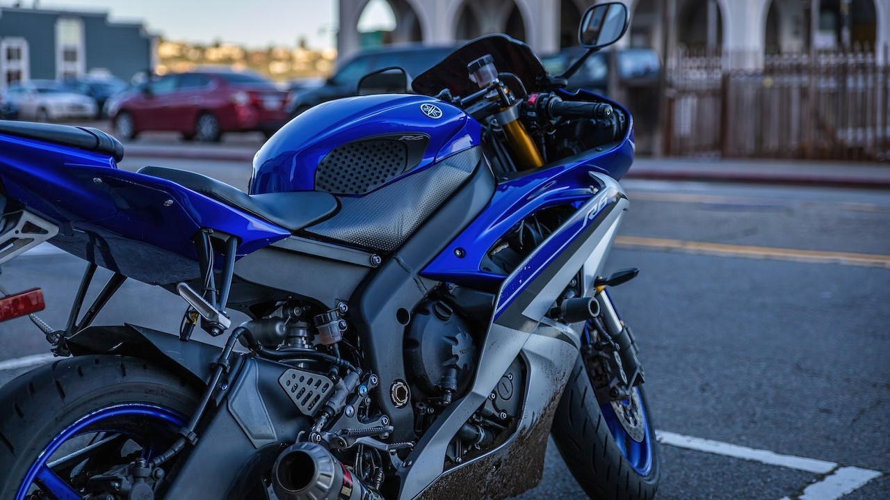 Photograph of a Blue Motorcycle | Goodwill Car Donations
