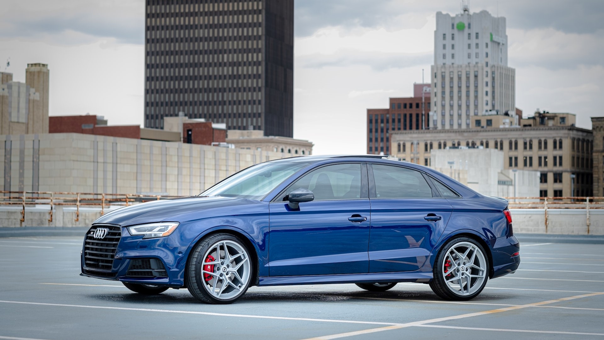 Blue Audi on Rooftop | Goodwill Car Donations