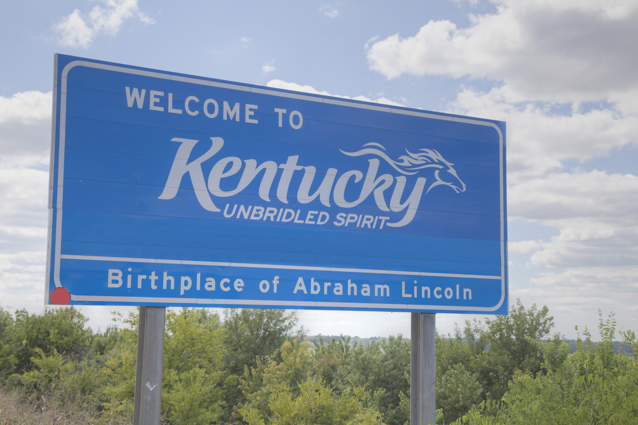Welcome to Kentucky road sign | Goodwill Car Donations