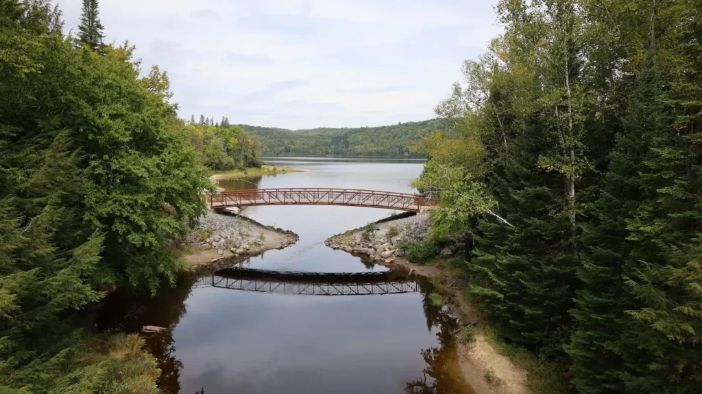 a bridge over a river
