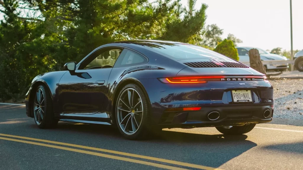 Porsche 911 parked on a road