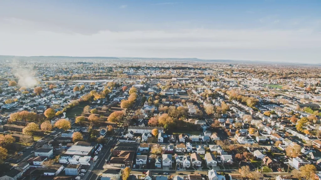 Aerial photography of buildings