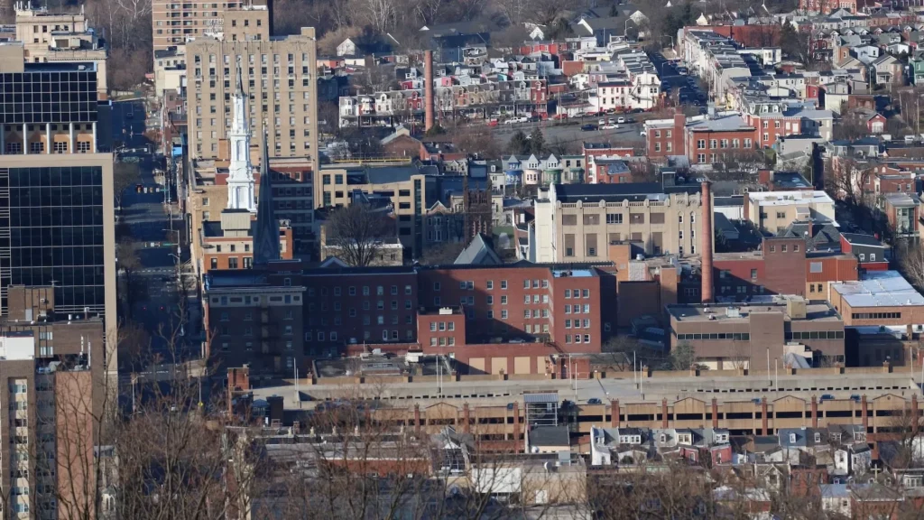 Aerial view of city buildings during daytime