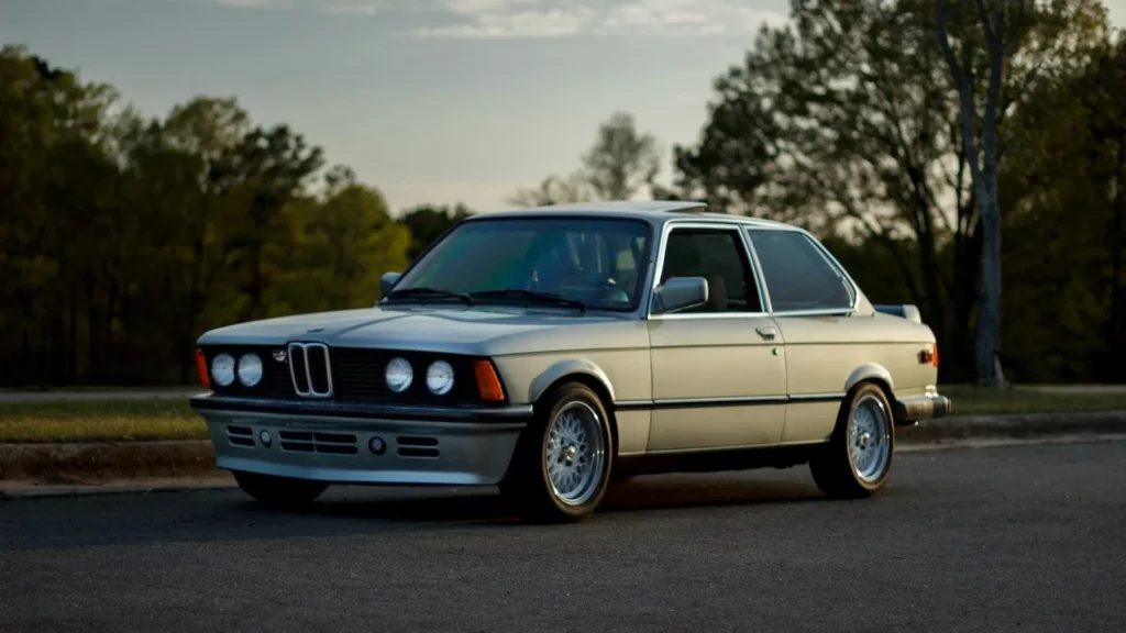 Grey BMW coupe