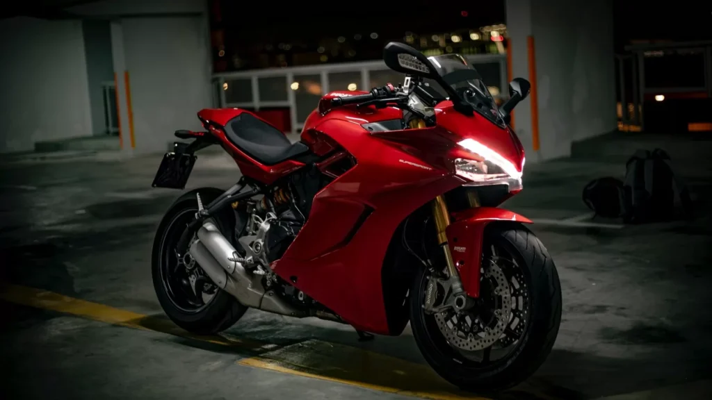 Red and black Ducati SuperSport S