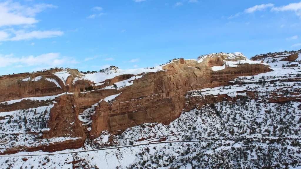 Colorado National Monument in winter