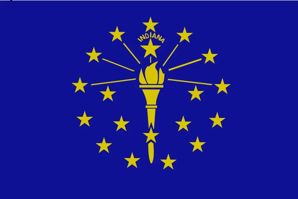 Flag, State, Indiana royalty-free vector graphic